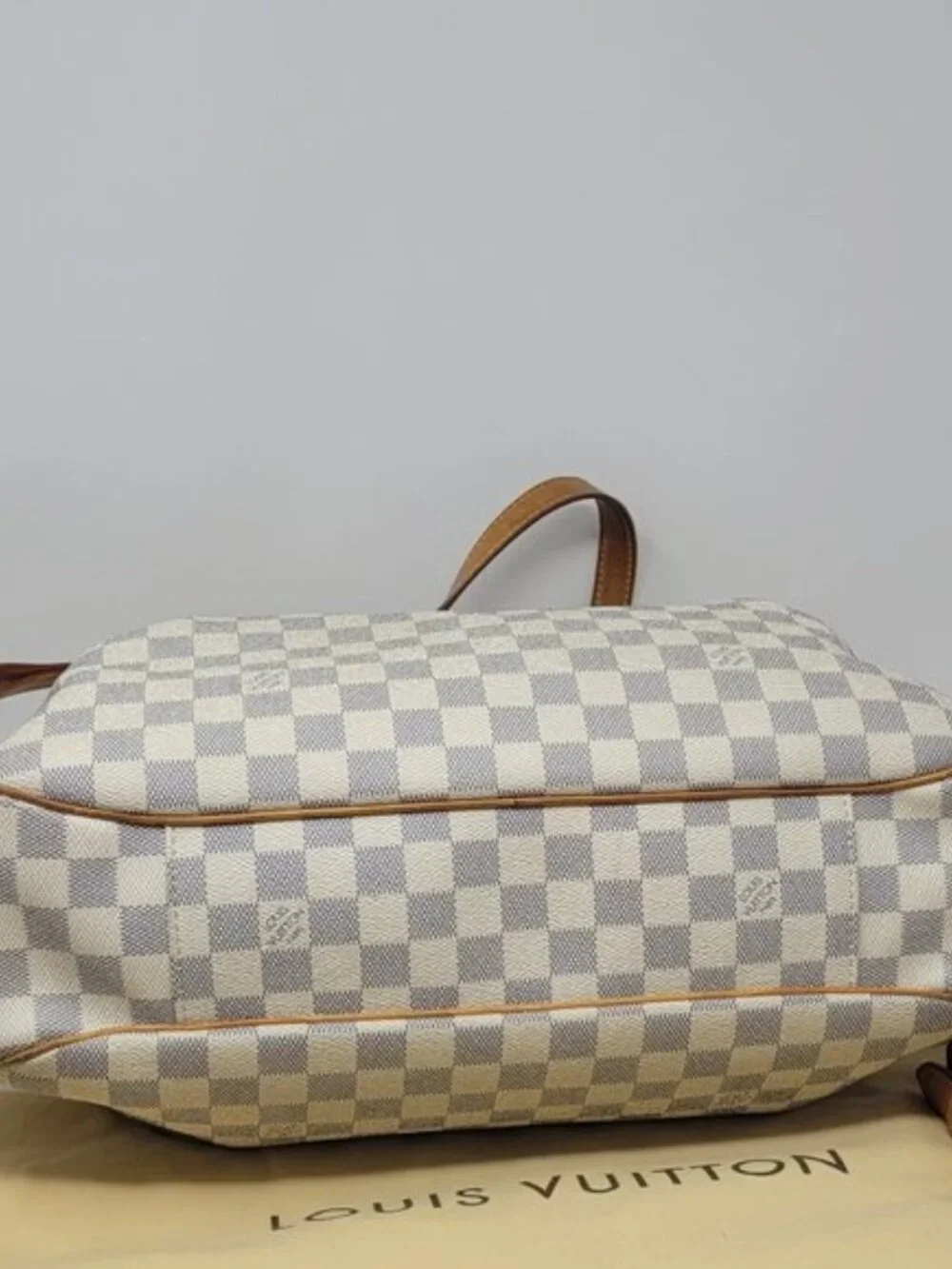 LOUIS VUITTON Damier Azur Canvas Evora MM Tote Bag